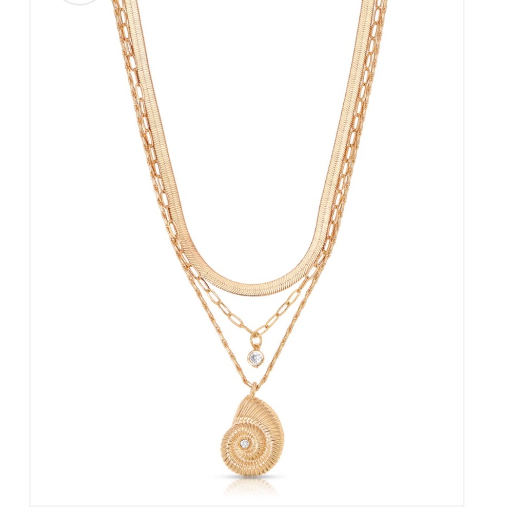 Gold Plated Nautilus Necklace